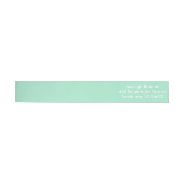 Light Mint Exclusive Complementary Colour Wrap Around Label (Individual)