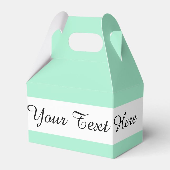 Light Mint Green High End Coloured Matching Favor Box (Front Side)