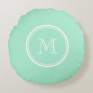 Light Mint Green High End Coloured Matching Round Pillow