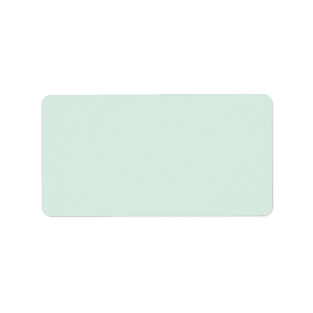 Light mint green labels,  plain solid colour blank label (Front)