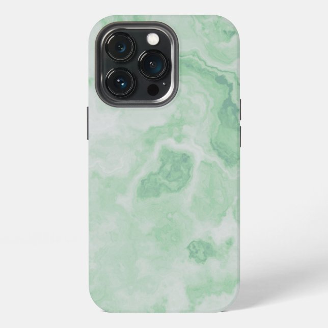 Light Mint Green Marble iPhone Case (Back)