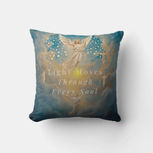 Light Moves Through Every Soul Angel Pillow