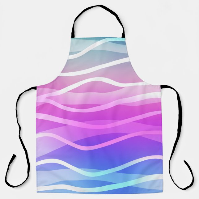 Light Multicolor, Rainbow layout with flat lines.  Apron (Front)