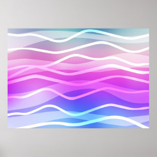 Light Multicolor, Rainbow layout with flat lines. Poster