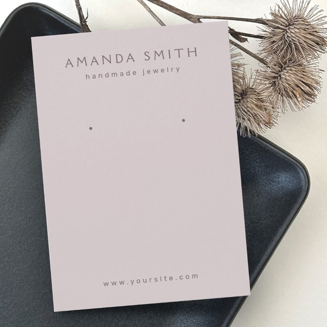 Light muted lavender earring display card (Creator Uploaded)