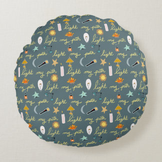 Light My Path Round Pillow