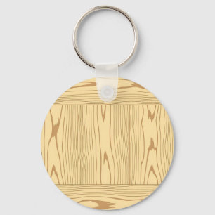 Light Oak Wood Grain Texture Minimalist Keychain