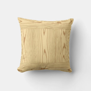 Light Oak Wood Grain Texture Minimalist Throw Pillow