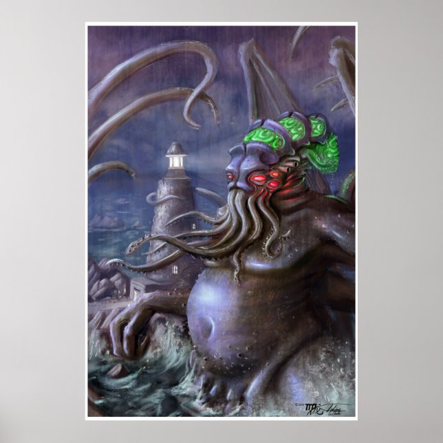Light of Cthulhu: Cthulhu Rises from the Sea Poster (Front)