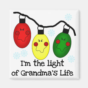 Light of Grandma's Life Holiday Tshirts and Gifts Magnet