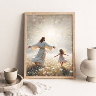 Light of Life, Christian Painting, Jesus Dancing  Poster