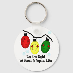 Light of Nana and Papa's Life Tshirts and Gifts Keychain