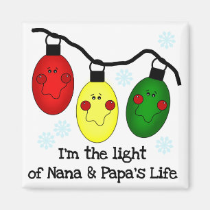 Light of Nana and Papa's Life Tshirts and Gifts Magnet