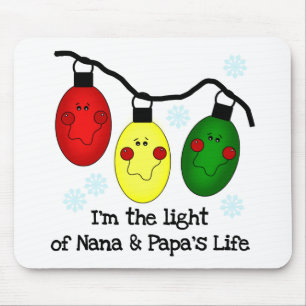 Light of Nana and Papa's Life Tshirts and Gifts Mouse Pad