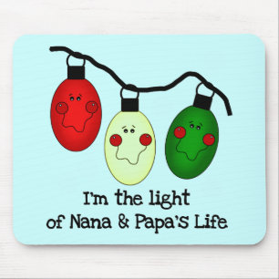 Light of Nana and Papa's Life Tshirts and Gifts Mouse Pad