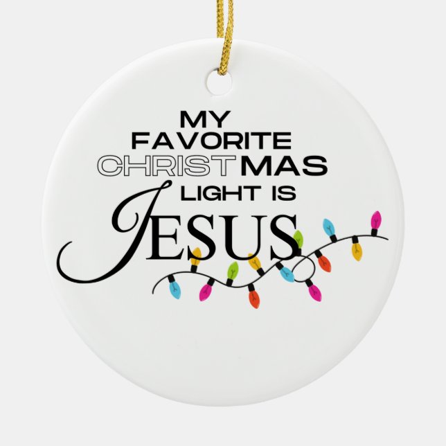 Light of the World Ceramic Ornament (Front)