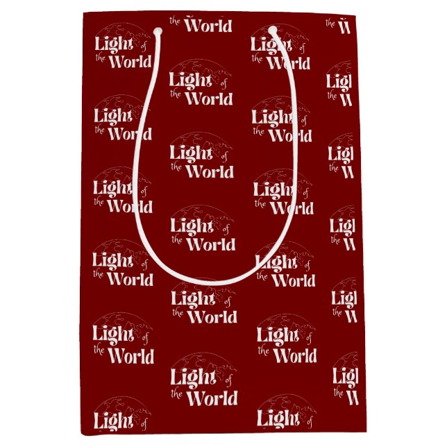 Light of the World Inspirational Christmas  Medium Gift Bag (Front)