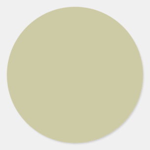Light Olive Green Solid Colour Classic Round Sticker