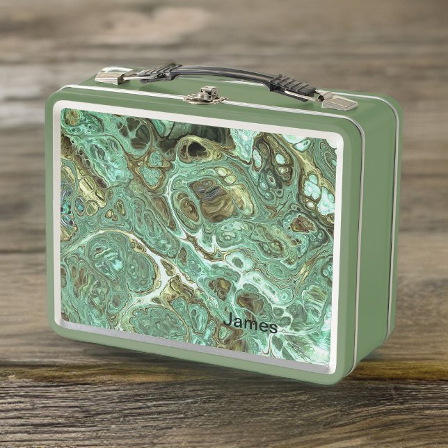 Light Olive Swirl Personalized Lunchbox (Creator Uploaded)