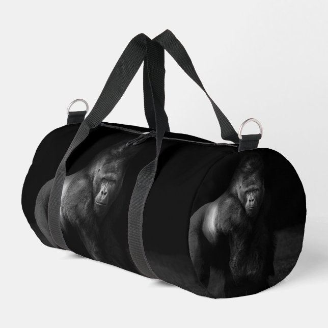 Light on Strength – Silverback Gorilla Duffle Bag (Left Corner)