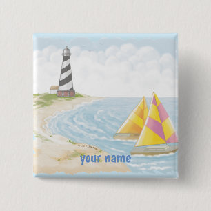 Light One Lighthouse pin button