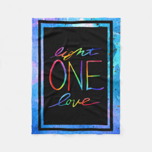 Light One Love Blanket With Blue Background