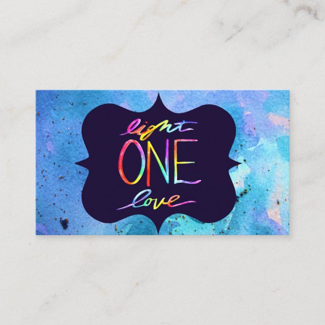Light One Love Religieux carte d'affaires (Devant)