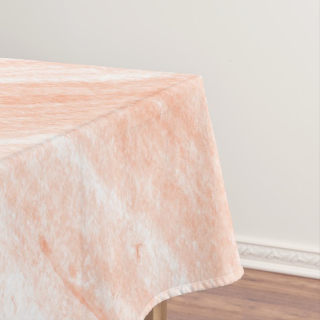 Light Orange And White Marble Tablecloth (In Situ)