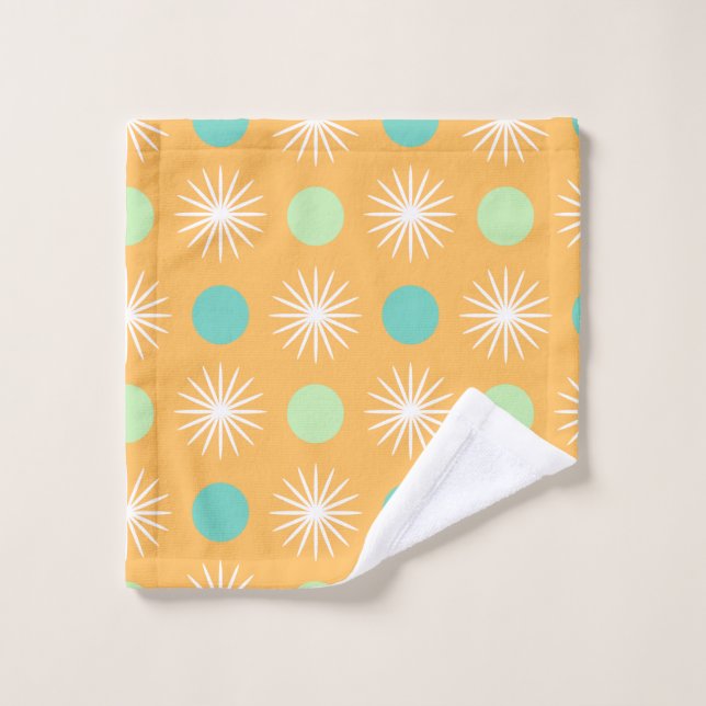 Light Orange Boho Retro Pattern Wash Cloth (Wash Cloth)