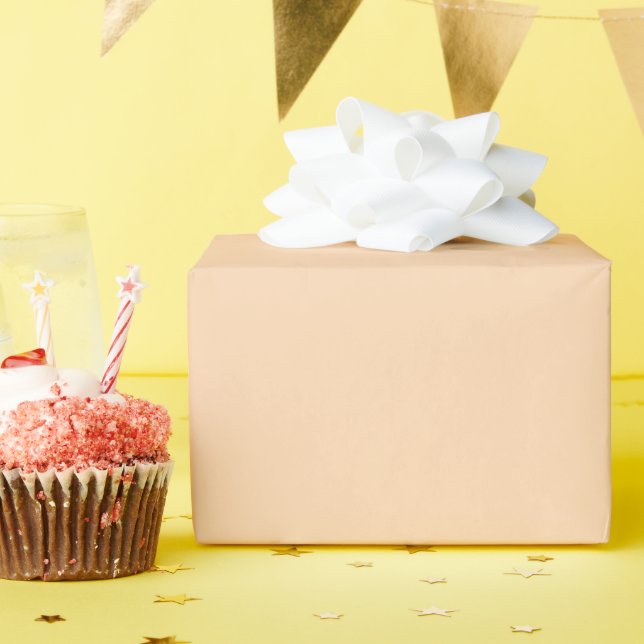 Light Orange Glossy Wrapping Paper (Birthday Party)