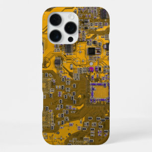 Light Orange PCB Circuit Board Design for IT Pros iPhone 16 Pro Max Case