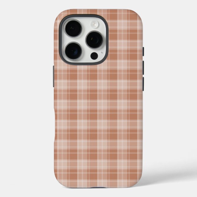 Light Orange Plaid Pattern Case-Mate iPhone Case (Back)