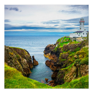 Light Over the Edge – Fanad Head Lighthouse Poster