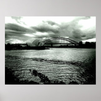 Light over the harbour poster