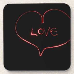 Light Painting Heart Coaster