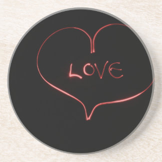 Light Painting Heart Coaster
