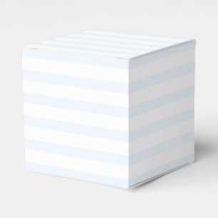 Light pale blue white stripes pattern gift favor box
