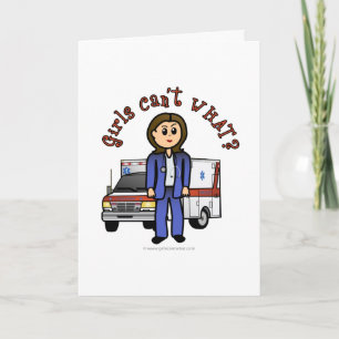 Light Paramedic Girl Card