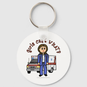Light Paramedic Girl Keychain