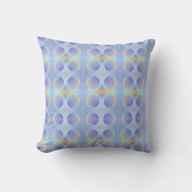 Light Pastel Bubbles Pattern Throw Pillow (Front)