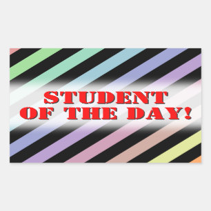 Light Pastel Colours & Black Stripes Pattern Sticker