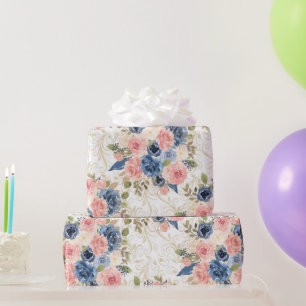 Light Pastel Floral  Soft Blush Pink & Lavender  Wrapping Paper