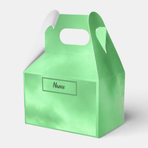 Light Pastel Green Clouds Photo Favor Box