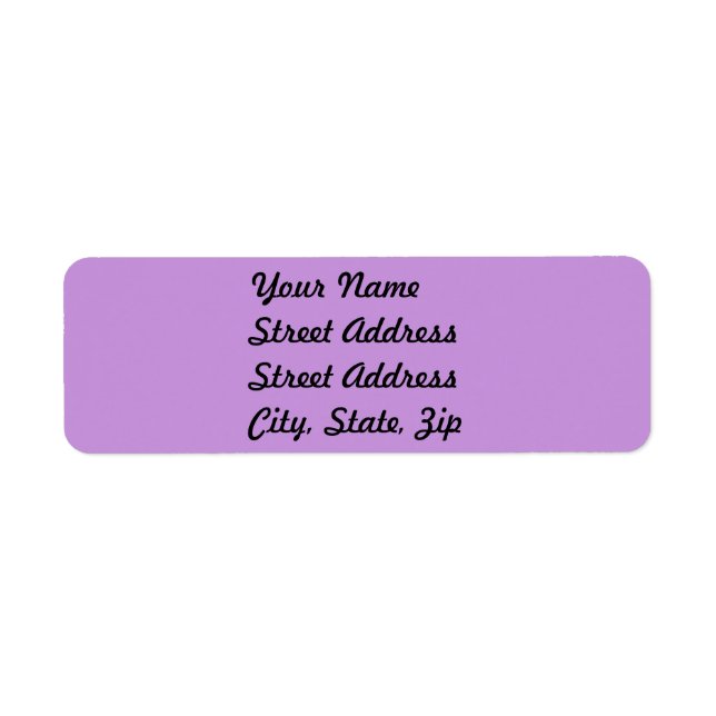 Light Pastel Lavender Return Address Sticker (Front)