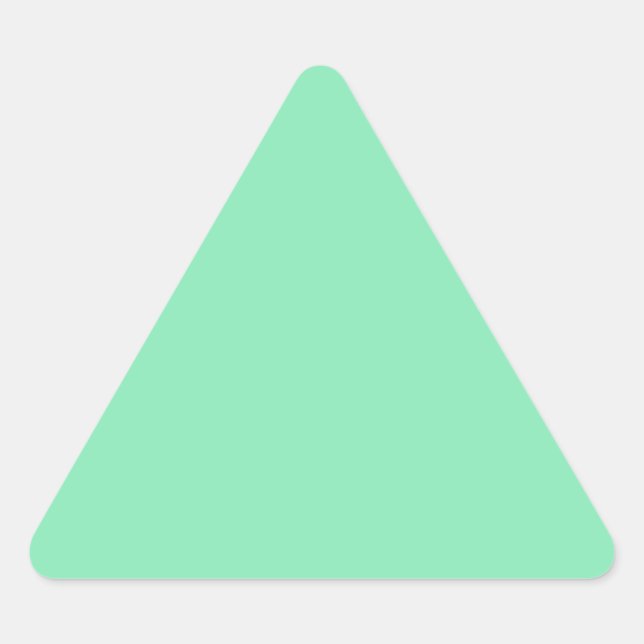 Light Pastel Mint Green Triangle Sticker (Front)