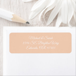 Light Pastel Peach Elegant Return Address