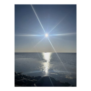 Light Path Across the Sea Poster