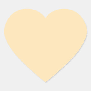 Light Peach High End Coloured Heart Sticker