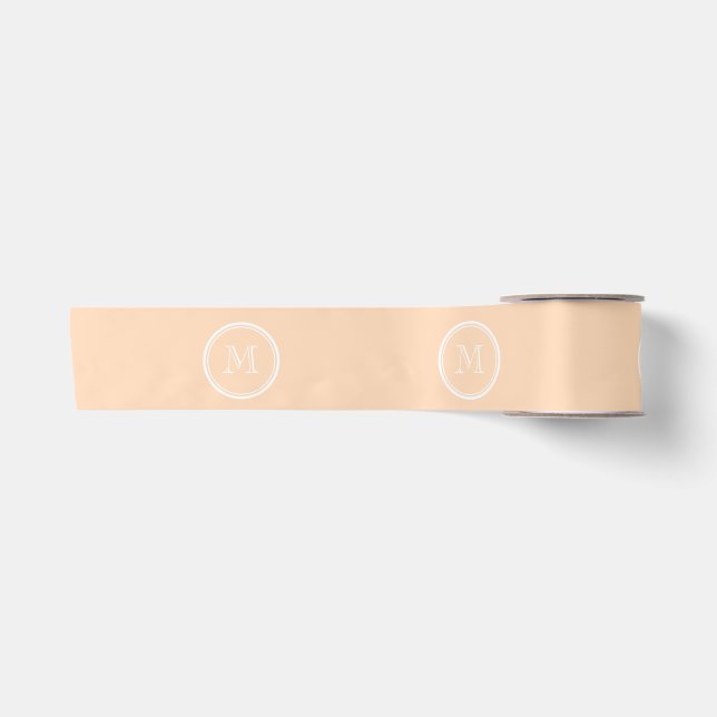 Light Peach High End Coloured Satin Ribbon (Front)