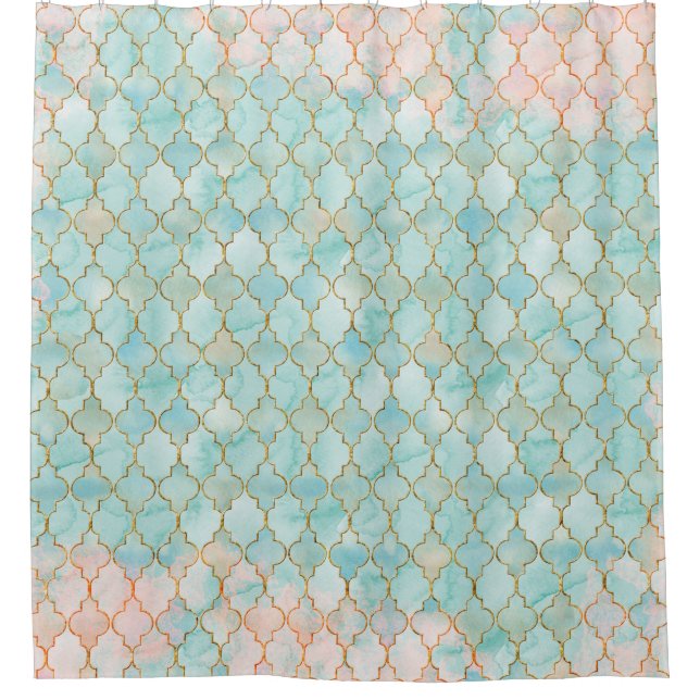 Light pink and Aqua Maroccan pattern (Front)